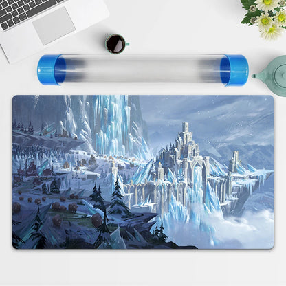 Fabtcg The Ice Land of Legends Playmat Trading Card Game CCG Mat Free Best Tube