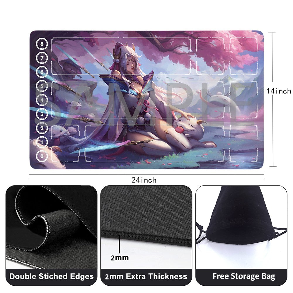 Irelia - League Of Legends Riftbound Playmat 24x14 in + Free Storage Bag