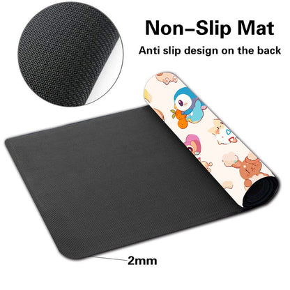 Oshawott Piplup Rowlet Pokemon Table Playmat TCG CCG Mat Gaming Pad Mousepad