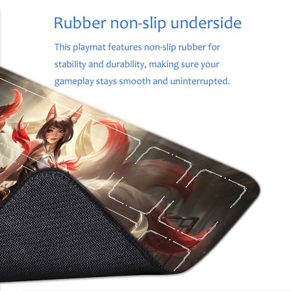 Ahri - League Of Legends Riftbound Playmat 24x14 in + Free Storage Bag