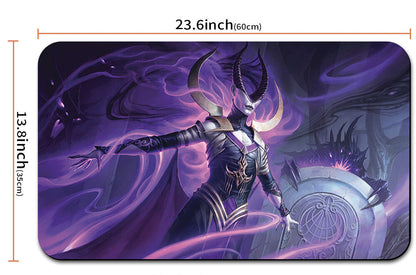 Mouse pad with fantasy character design and measurements