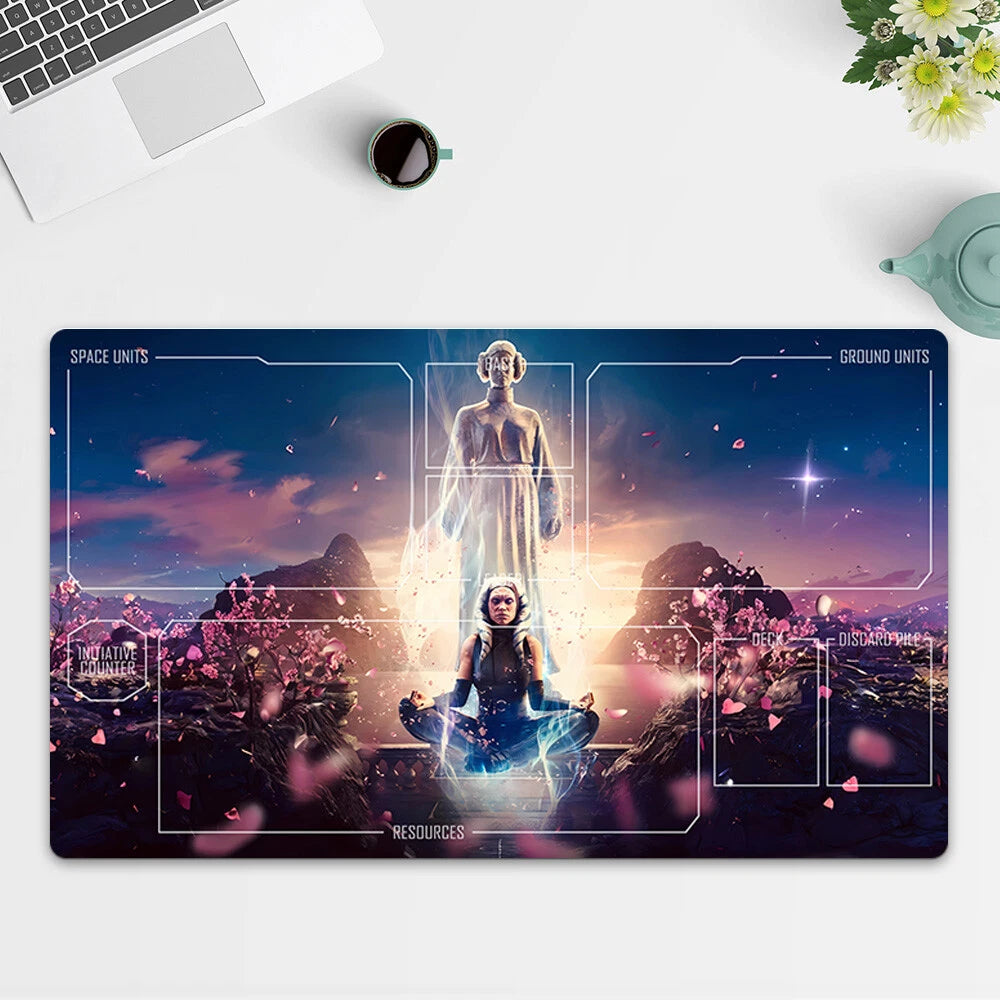 Playmat Ahsoka Tano TCG Starwars : Unlimited Trading Card Game Play Mat Free Bag