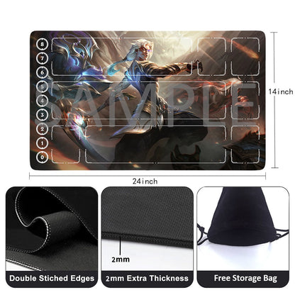 Kayn - League Of Legends Riftbound Playmat 24x14 in + Free Storage Bag