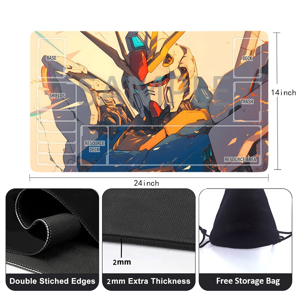 Gundam Playmat Suitable for GCG , includes Storage Bag, 24 x 14 inches (1375156)