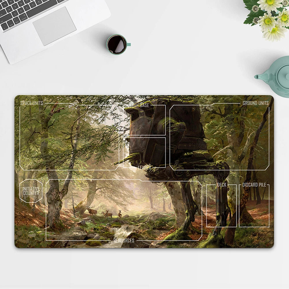 Playmat Abandoned AT-ST TCG Starwars : Unlimited Trading Card Game Mat Free Bag