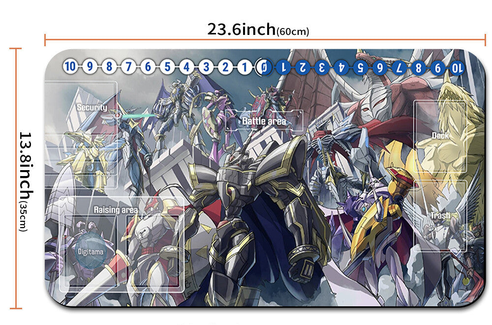 Large mouse pad with robot graphics and measurements
