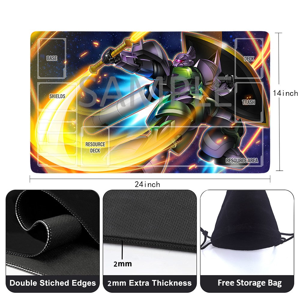 Gundam Playmat Suitable for GCG , includes Storage Bag, 24 x 14 inches (640532)