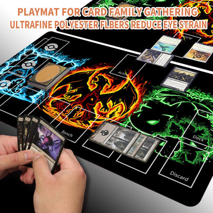 Pokemon Playmat Stitched Edge With Zones  Trading Card Game Playmat Stitched Edge of MTG TCG CCG