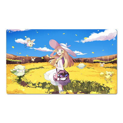 Lillie Board Game Pokemon Playmat Games Card Play Mat TCG CCG Pad Mousepad