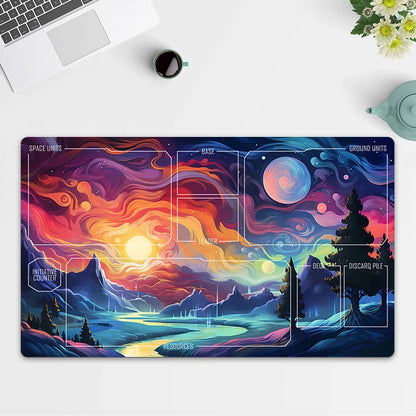 Playmat Artistic Landscape TCG Starwars : Unlimited Trading Card Game Free Bag