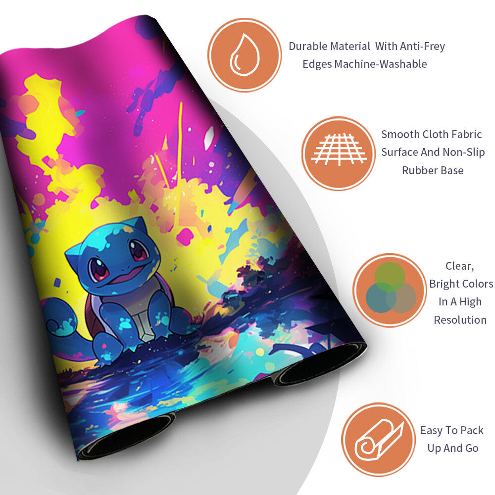 New Pokemon Squirtle Playmat Stitched Edge with | Pokemon TCG Playmat Stitched Edge | 1351546