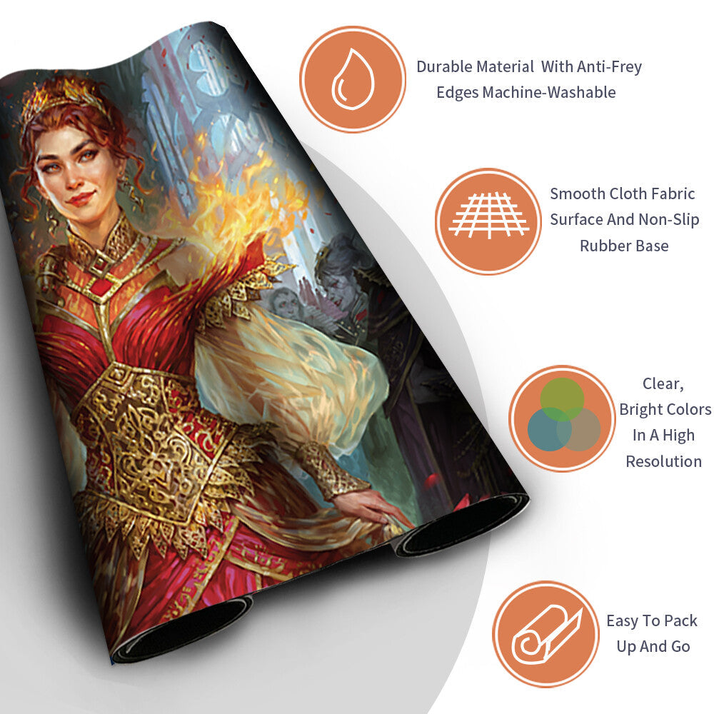 CHANDRA, DRESSED TO KILL -Board Game MTG Playmat Mousepad Playmat of MTG TCG CCG Stitched Edge