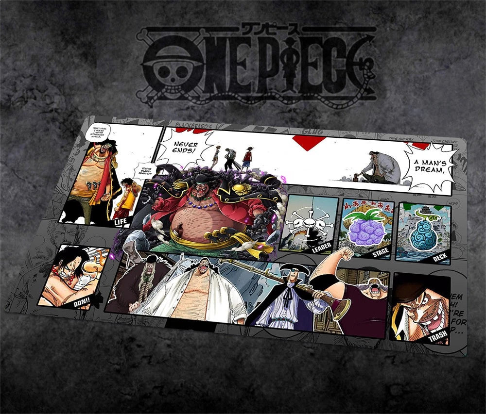 One Piece Playmat Marshall D. Teach Blackbeard OPCG TCG CCG Pad Card Game DeskMat Mousepad