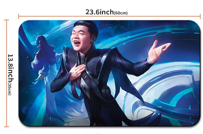 Mouse pad with character design and measurements