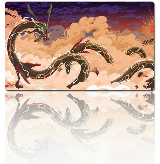 Rayquaza Pokemon Table Playmat TCG CCG Mat Gaming Play Pad Mousepad Free Bag