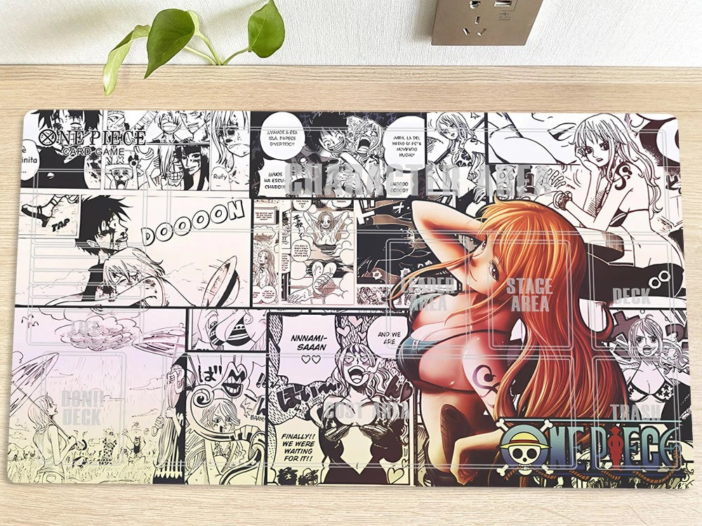 One Piece OPCG TCG CCG Table Playing Pad Nami Playmat Trading Card Game Mat Mousepad Deskmat