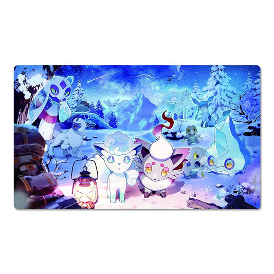 Snowy Gathering Board Game Pokemon Playmat Card Play Mat TCG CCG Pad Mousepad