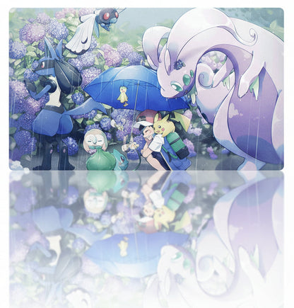 Lucario Goodra Pokemon Table Playmat PTCG TCG CCG Pad Trading Card Games Mat
