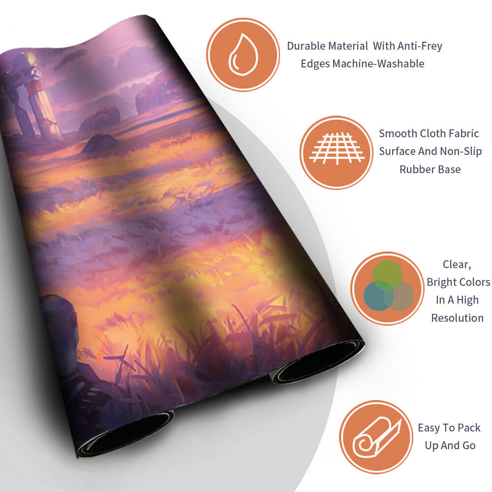 PLAINS - Magic The Gathering MTG Playmat TCG CCG MTG Playmat Stitched Edge