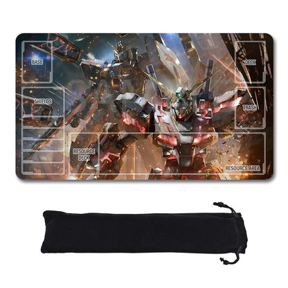 Gundam Playmat Suitable for GCG , includes Storage Bag, 24 x 14 inches (GD510146)