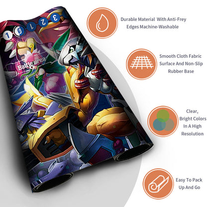 Board Game Digimon Playmat With Card Zones Digimon Mouse pad Playmat of TCG CCG Stitched Edge