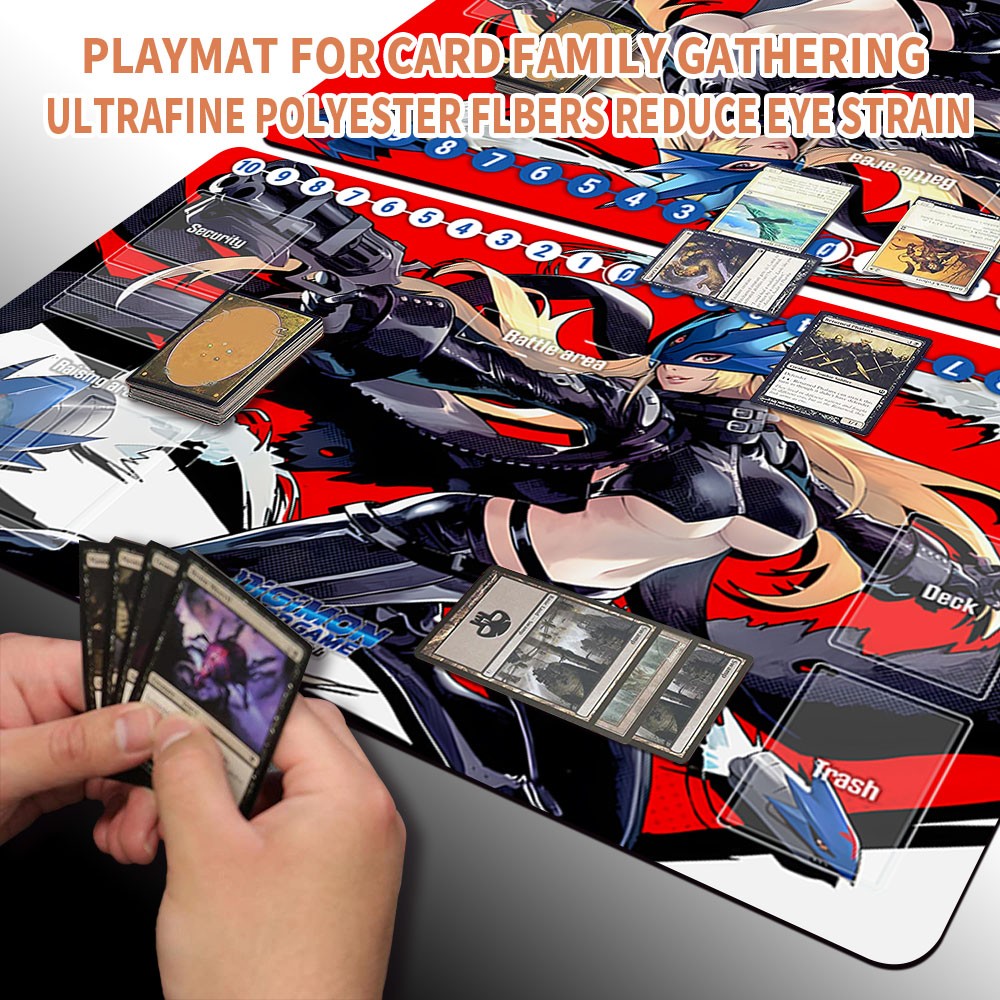 Board Game Digimon Playmat With Card Zones Mousepad Playmat of TCG CCG -102374