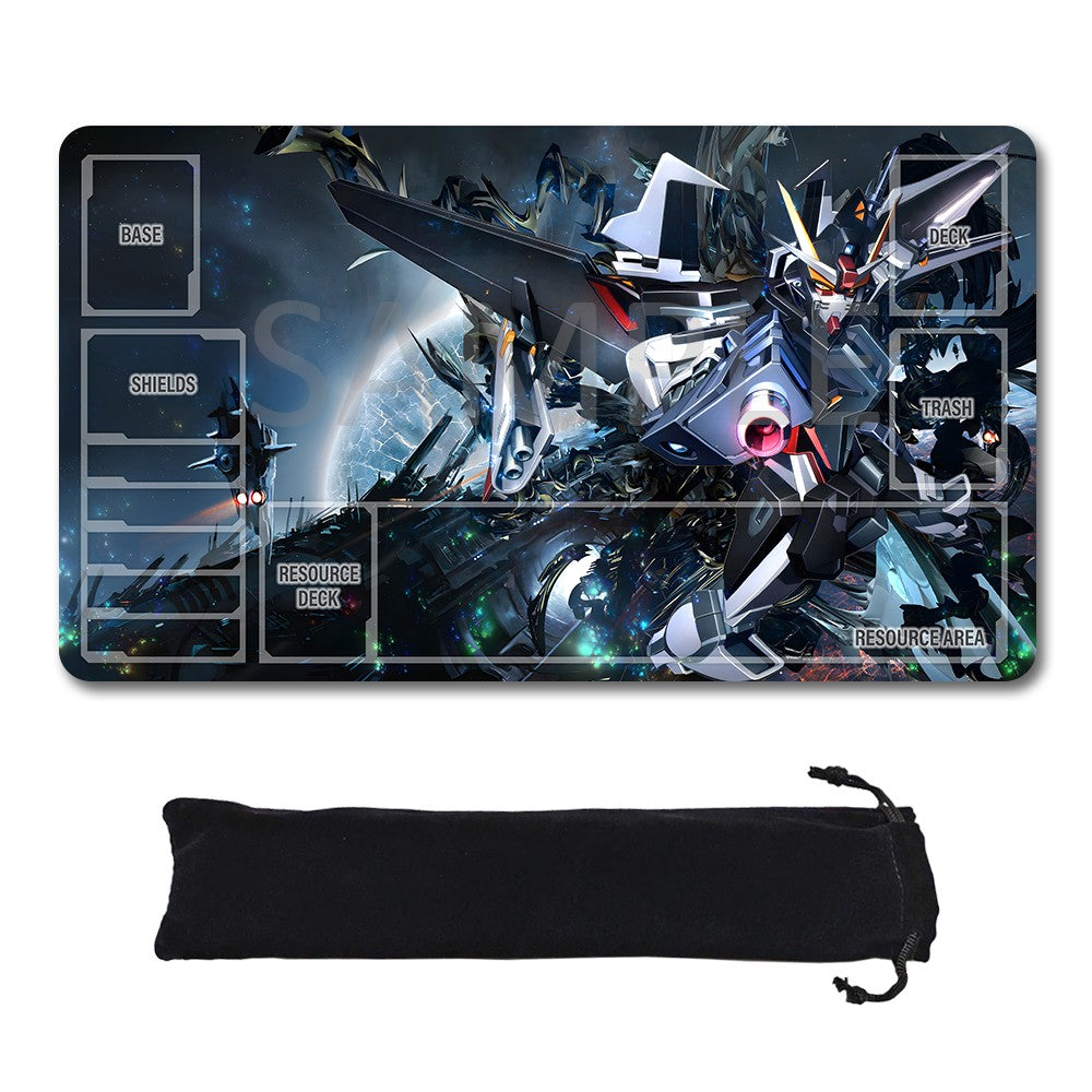Gundam Playmat Suitable for GCG , includes Storage Bag, 24 x 14 inches (226556)
