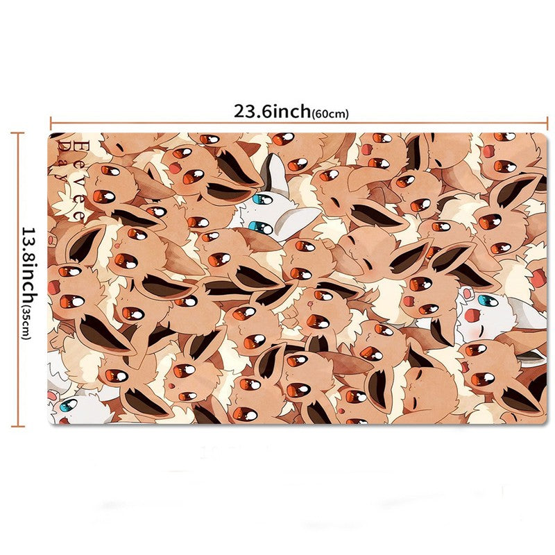 Eevee Pokemon Table Playmat PTCG TCG CCG Gaming Play Pad Trading Card Game Mat