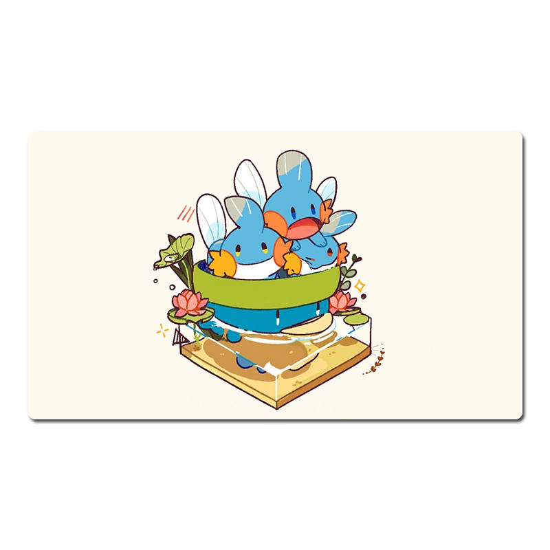 Mudkip Lotad Board Game Pokemon Table Playmat TCG CCG Mat Gaming Pad Mousepad