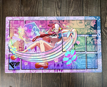One Piece Girl OPCG TCG CCG Uta Table Playmat Trading Card Game Mat Play Pad Mousepad Deskmat