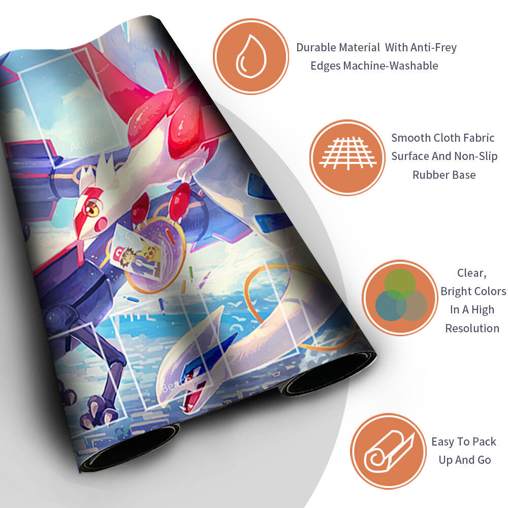 Pokemon Playmat Stitched Edge With Zones Trading Card Game Playmat Stitched Edge of MTG TCG CCG