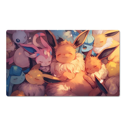 Eevee& Evolutions Board Game Pokemon Playmat Card Play Mat TCG CCG Pad Mousepad