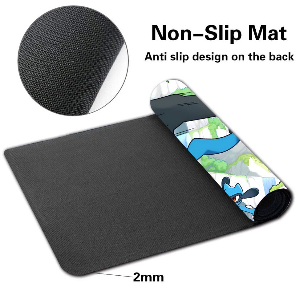 Lucario & Riolu Board Game Pokemon Playmat Card Play Mat TCG CCG Pad Mousepad