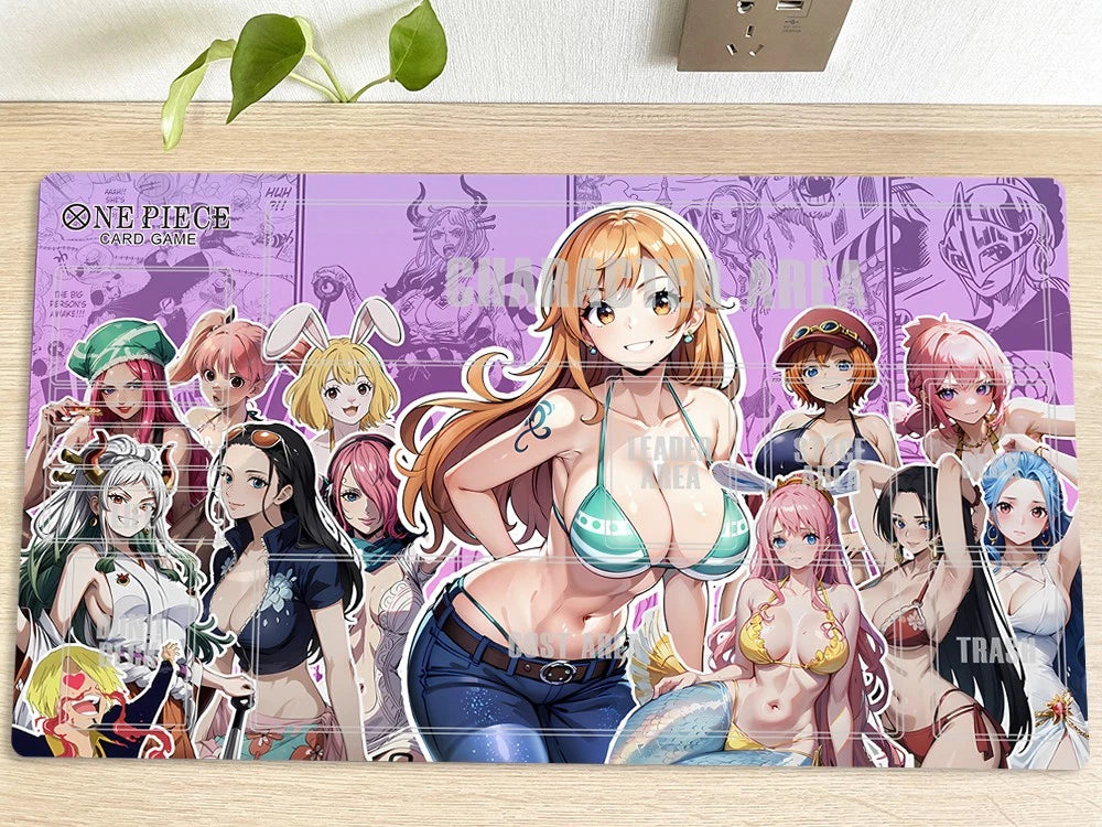 One Piece OPCG TCG CCG Table Mouse Pad Nami Playmat Trading Card Game Desk Mat