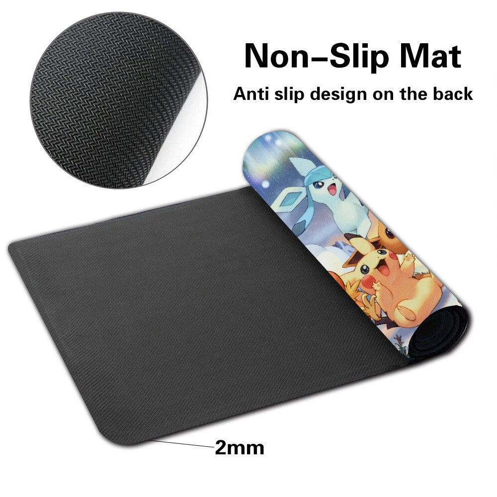 Eevee Glaceon Game Pokemon Table Playmat TCG CCG Play Mat Gaming Pad Mousepad