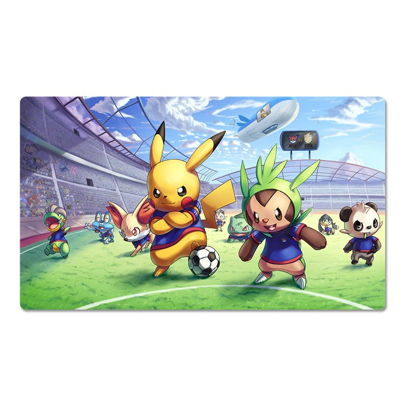 Pikachu Chespin Board Game Pokemon Table Playmat PTCG TCG CCG Pad Card Games Mat