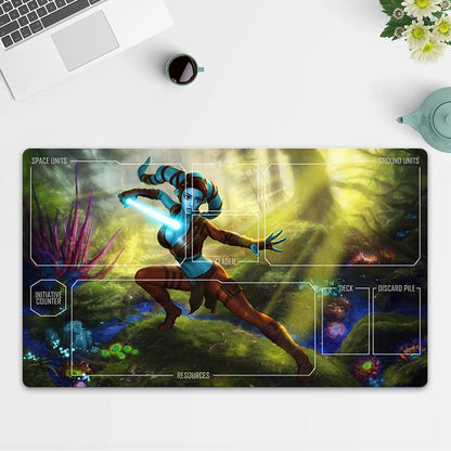 Playmat Aayla Secura TCG Starwars : Unlimited Trading Card Game Play Mat FreeBag
