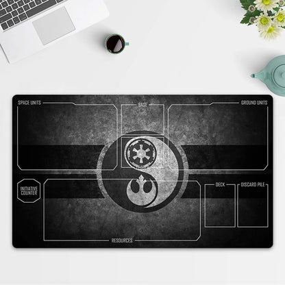 Playmat Yin Yang Symbol TCG Starwars : Unlimited Trading Card Game Mat Free Bag