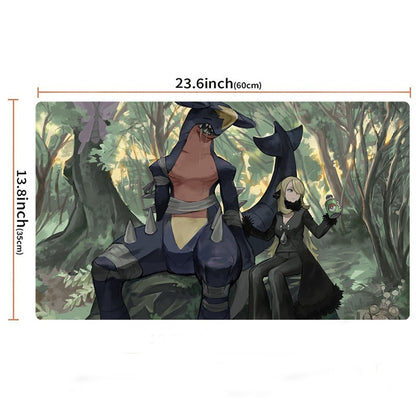 Cynthia Board Game Pokemon Table Playmat PTCG TCG CCG Pad Trading Card Games Mat
