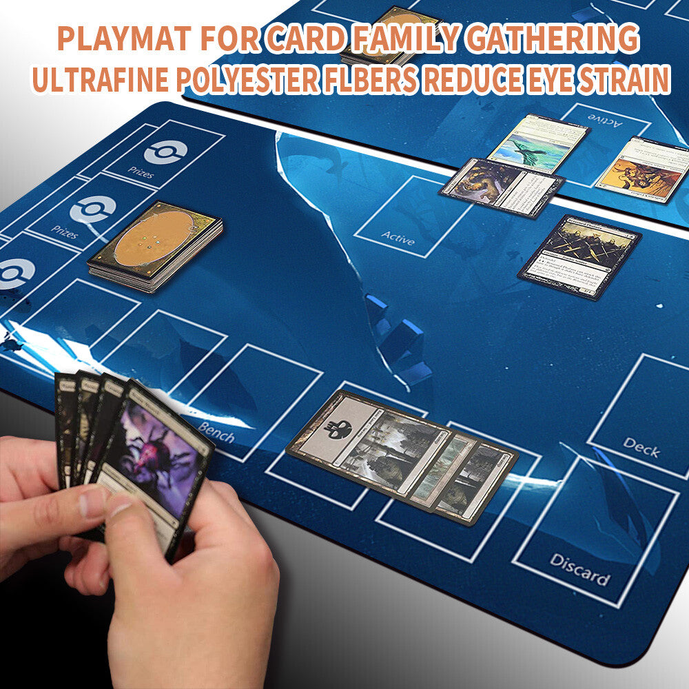 NEW Pokemon Playmat Stitched Edge with Card Zones Rubber Playmat Stitched Edge Compatible Pokemon
