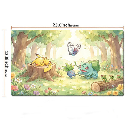 Bulbasaur Pikachu Board Game Pokemon Table Playmat TCG CCG Mat Pad Mousepad