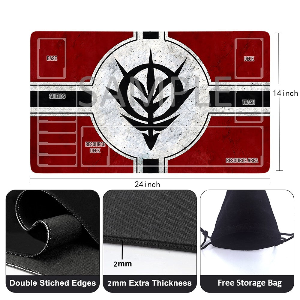 Gundam Playmat Suitable for GCG , includes Storage Bag, 24 x 14 inches (226503)