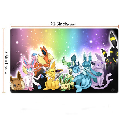 Eeveelutions Board Game Pokemon Playmat PTCG TCG CCG Pad Card Games Play Mat