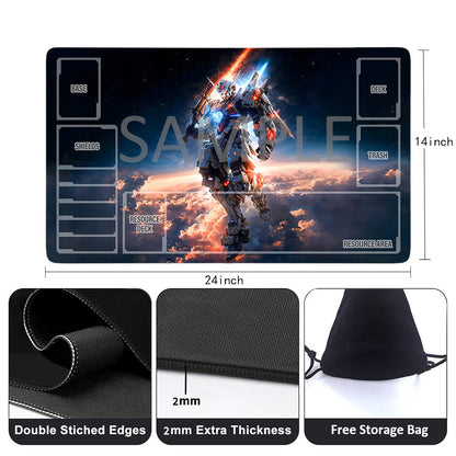 Gundam Playmat Suitable for GCG ,includes Storage Bag, 24 x 14 inches (GD5101414)