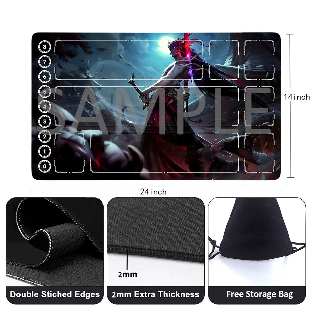 Yone - League Of Legends Riftbound Playmat 24x14 in + Free Storage Bag