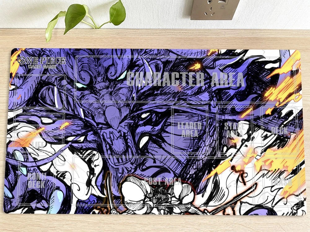 Oden vs Kaido One Piece Table Playmat OPCG TCG CCG Play Pad Trading Card Game Mat