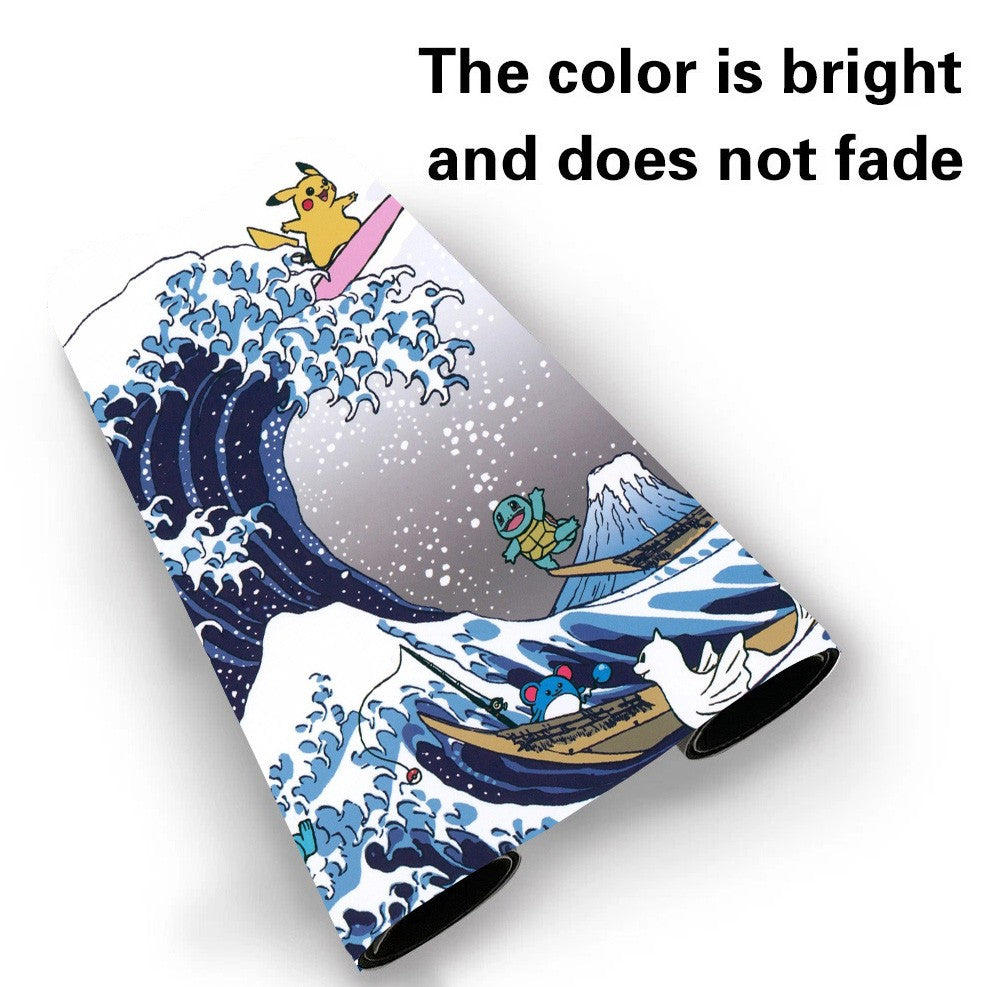 Great Wave Pikachu Board Game Pokemon Table Playmat Card Play Mat TCG CCG Pad