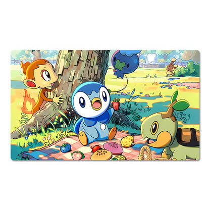 Chimchar Piplup Turtwig Pokemon Playmat PTCG TCG CCG Pad Trading Card Game Mat
