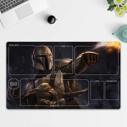 Playmat Boba Fett TCG Starwars : Unlimited Trading Card Game Play Mat Free Bag