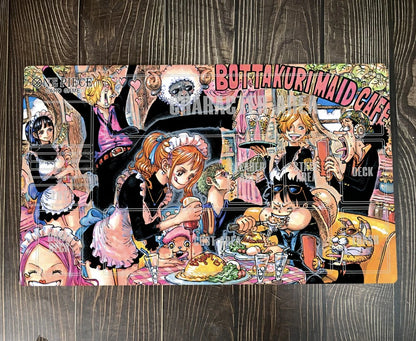 One Piece OPCG TCG CCG BOTTTAKURI MAID CAFE Table Playmat Trading Card Game Mat Pad Deskmat Mousepad